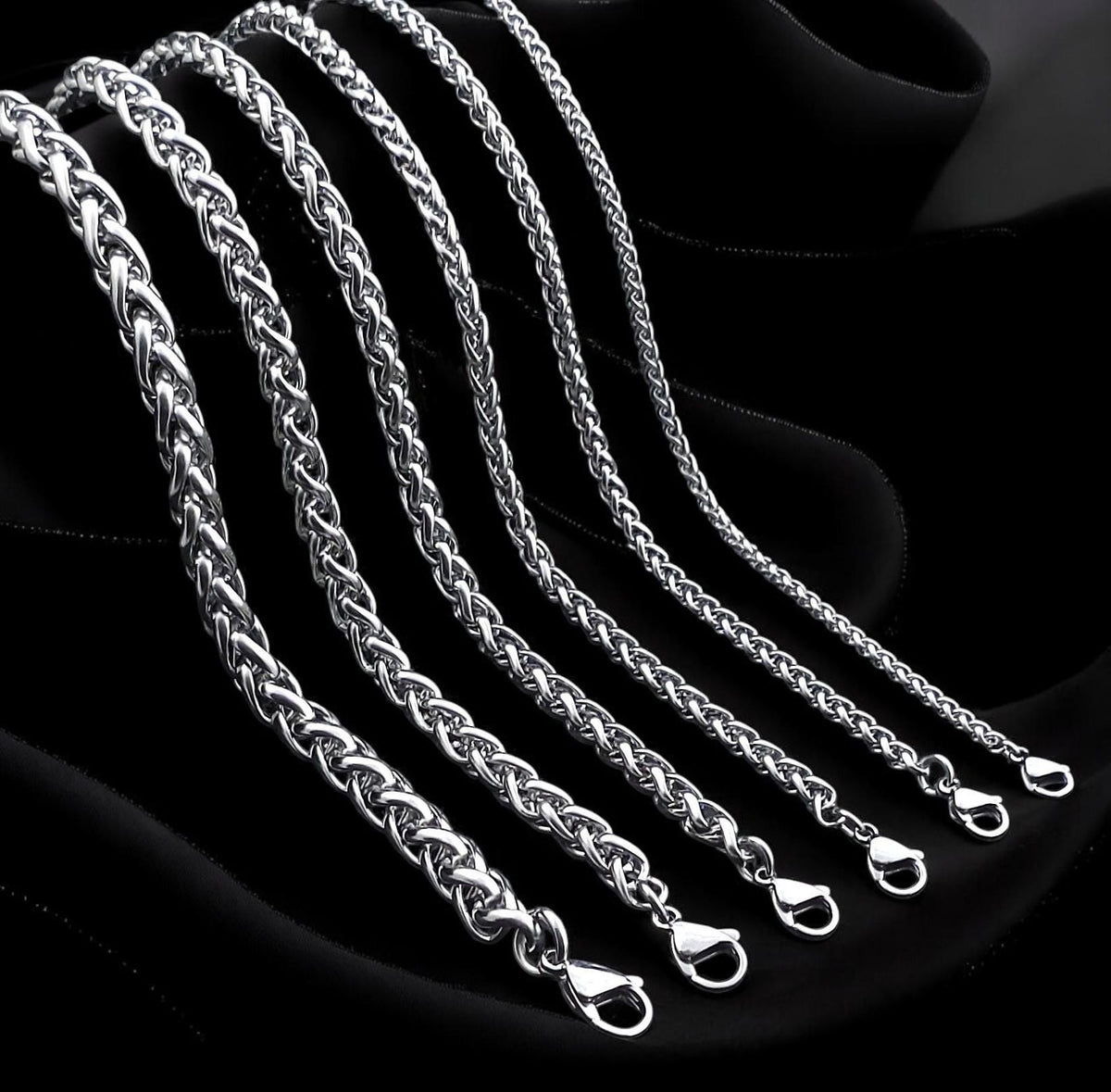 Stainless Steel Braided Bracelet 2–7 mm – Silver | Women & Men – 2