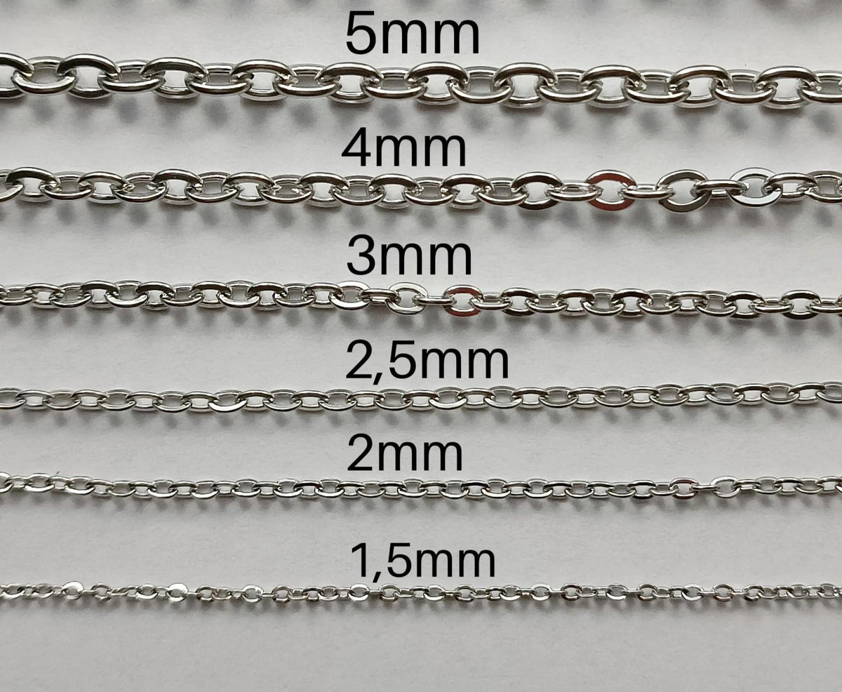 Stainless Steel Anchor Chain 1.5–5 mm – Silver | Women & Men – 4