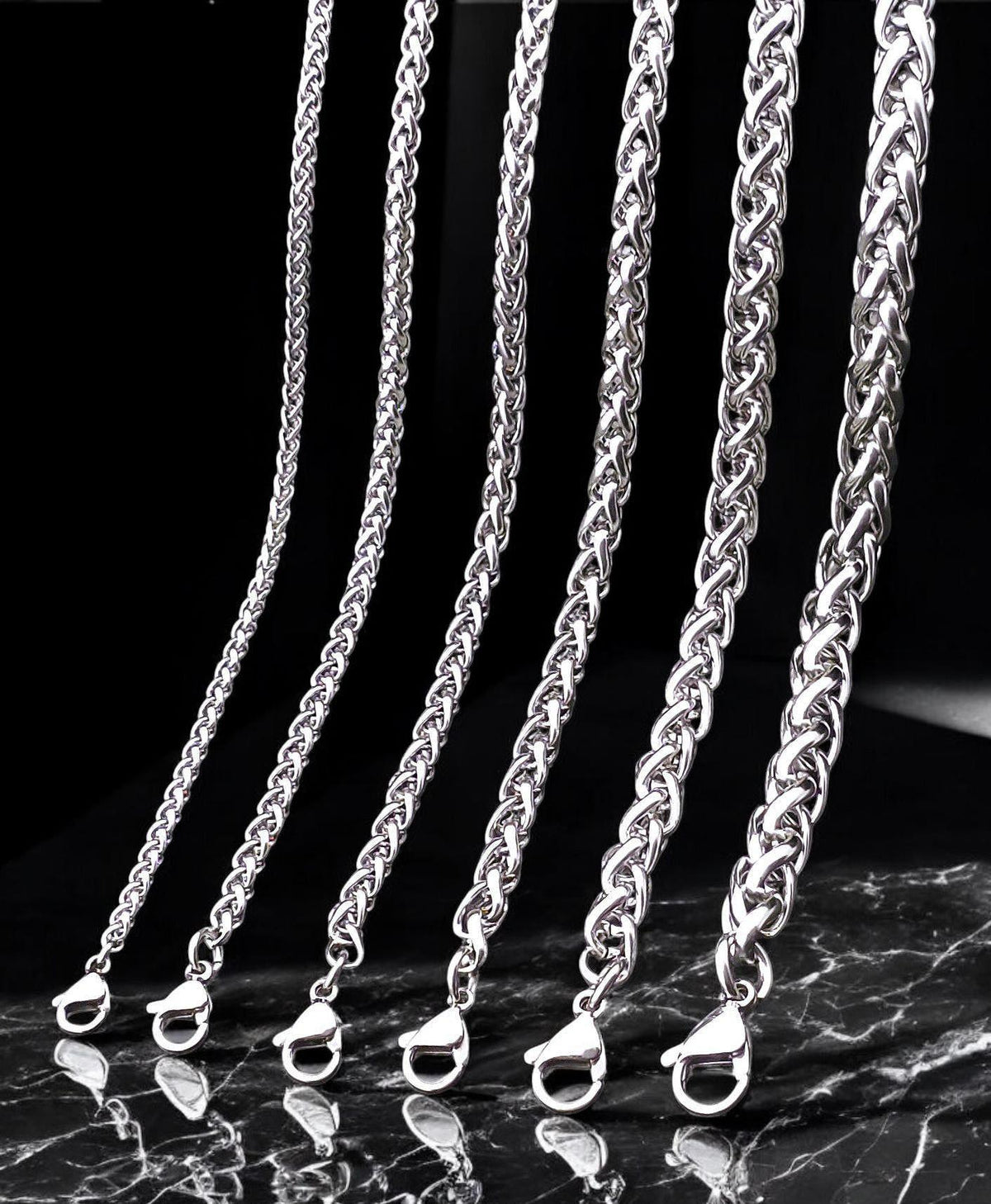 Stainless Steel Braided Bracelet 2–7 mm – Silver | Women & Men – 5