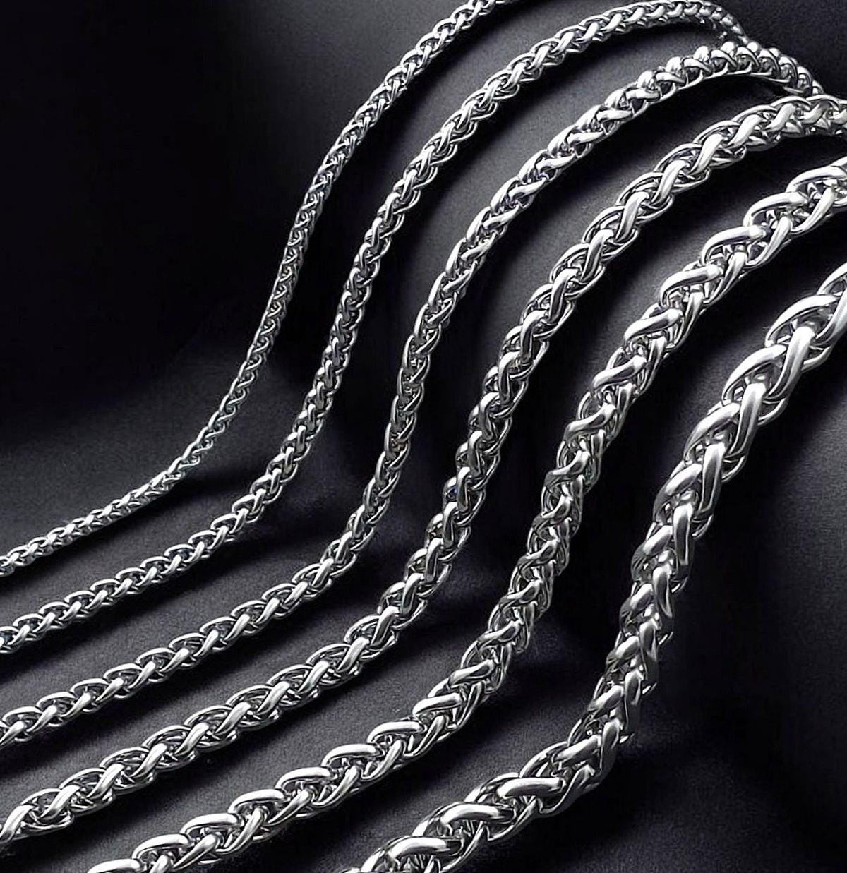 Stainless Steel Braided Bracelet 2–7 mm – Silver | Women & Men – 4