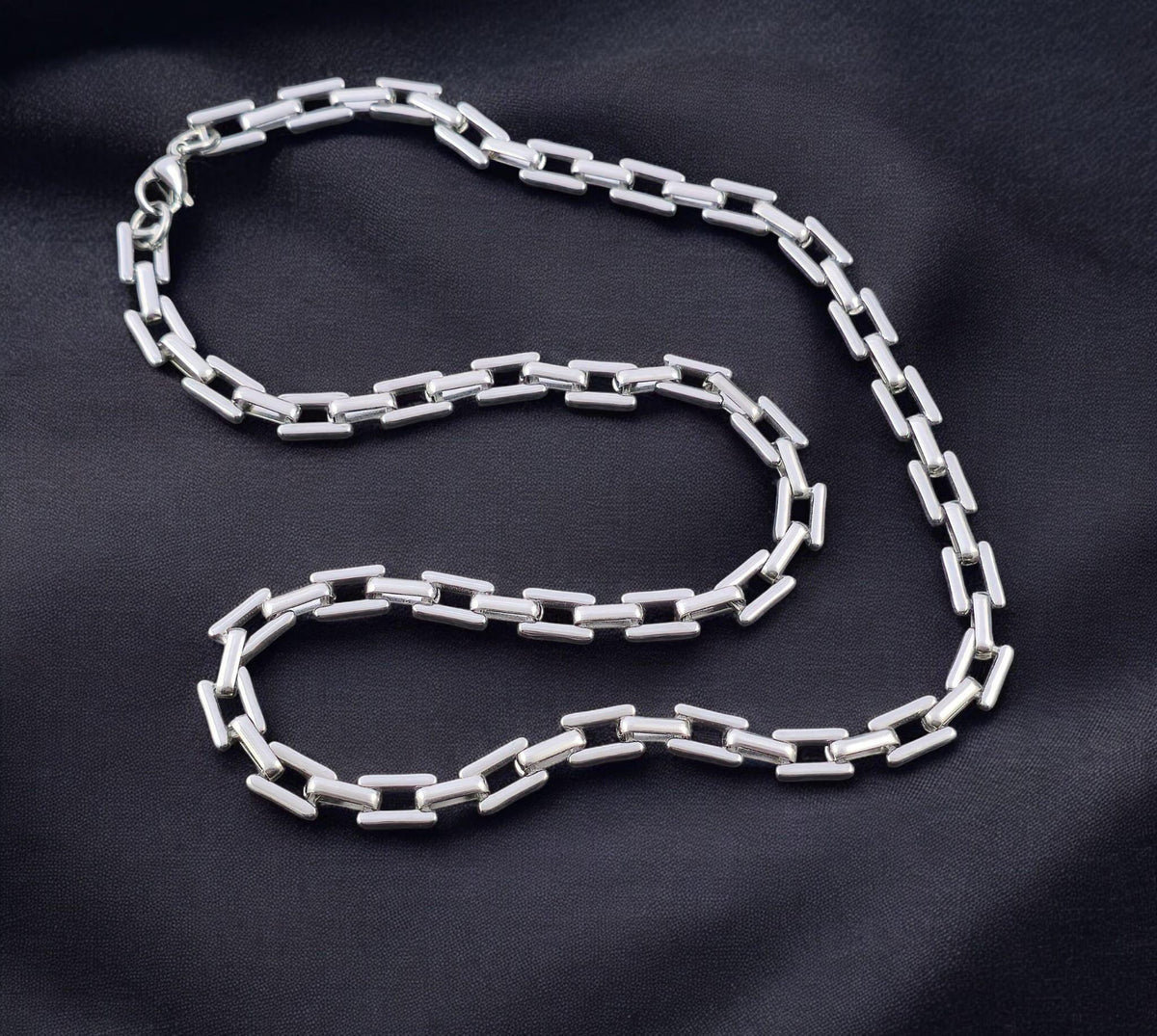 Stainless Steel Link Chain 8 mm – Silver | Women & Men – 4