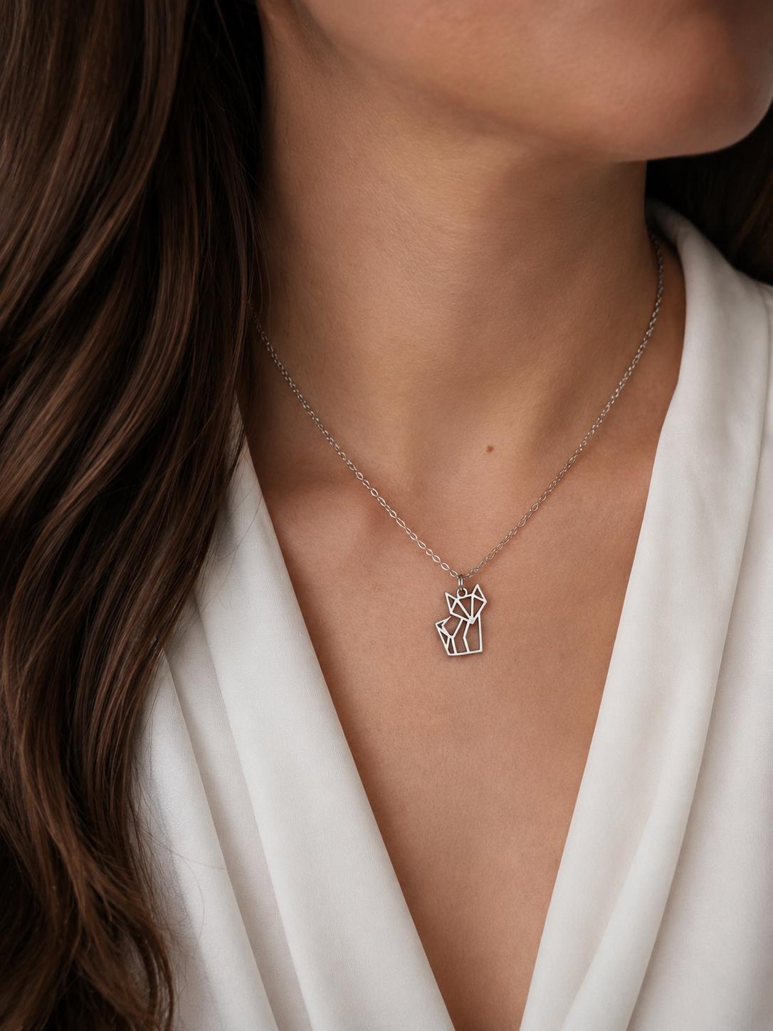 Stainless Steel Fox Necklace – Gold or Silver | Women – 3