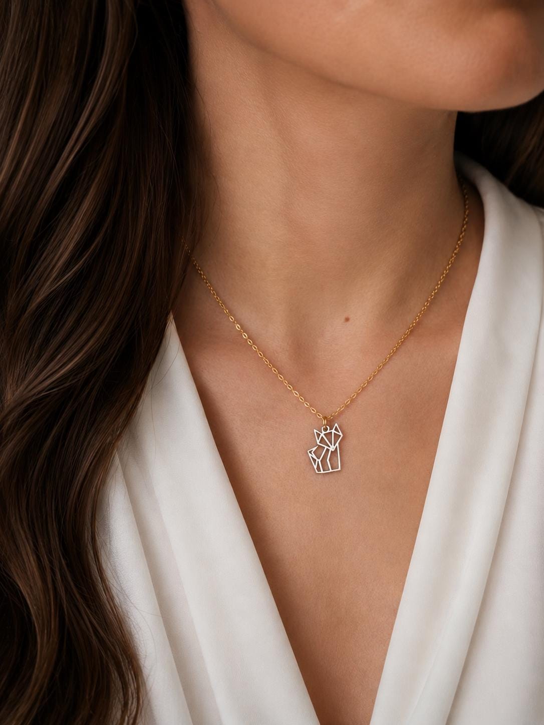 Stainless Steel Fox Necklace – Gold or Silver | Women – 2