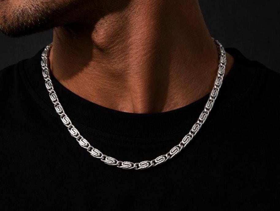 Stainless Steel Byzantine Chain 5 mm – Silver | Women & Men – 1