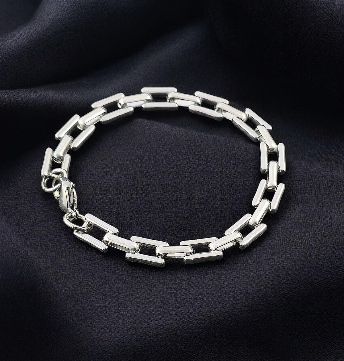 Stainless Steel Link Bracelet 8 mm – Silver | Women & Men – 2