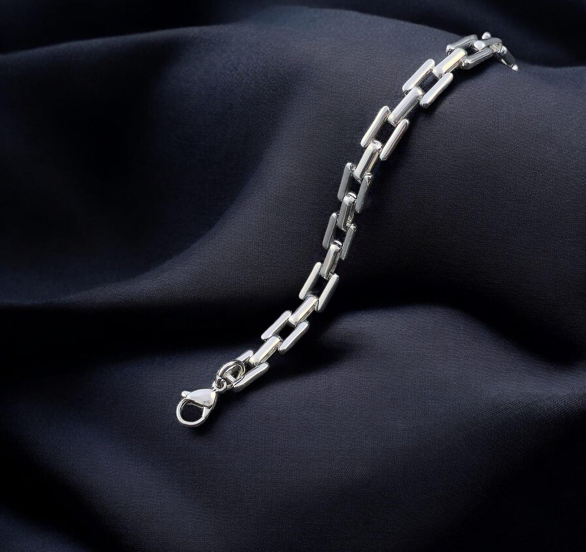 Stainless Steel Link Bracelet 8 mm – Silver | Women & Men – 4