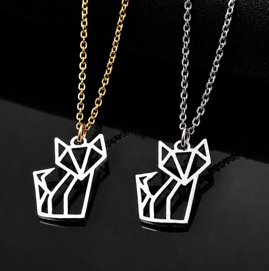 Stainless Steel Fox Necklace – Gold or Silver | Women – 6