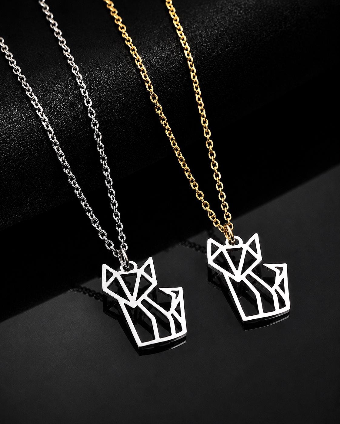 Stainless Steel Fox Necklace – Gold or Silver | Women – 1