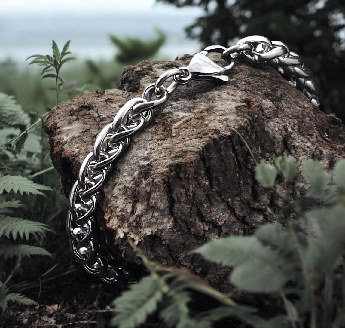 Stainless Steel Braided Bracelet 2–7 mm – Silver | Women & Men – 7