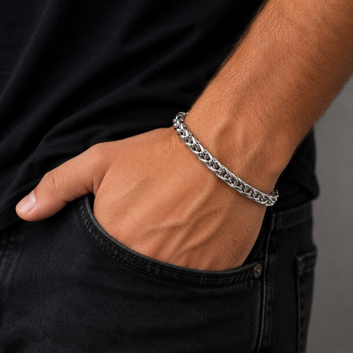 Stainless Steel Braided Bracelet 2–7 mm – Silver | Women & Men – 1