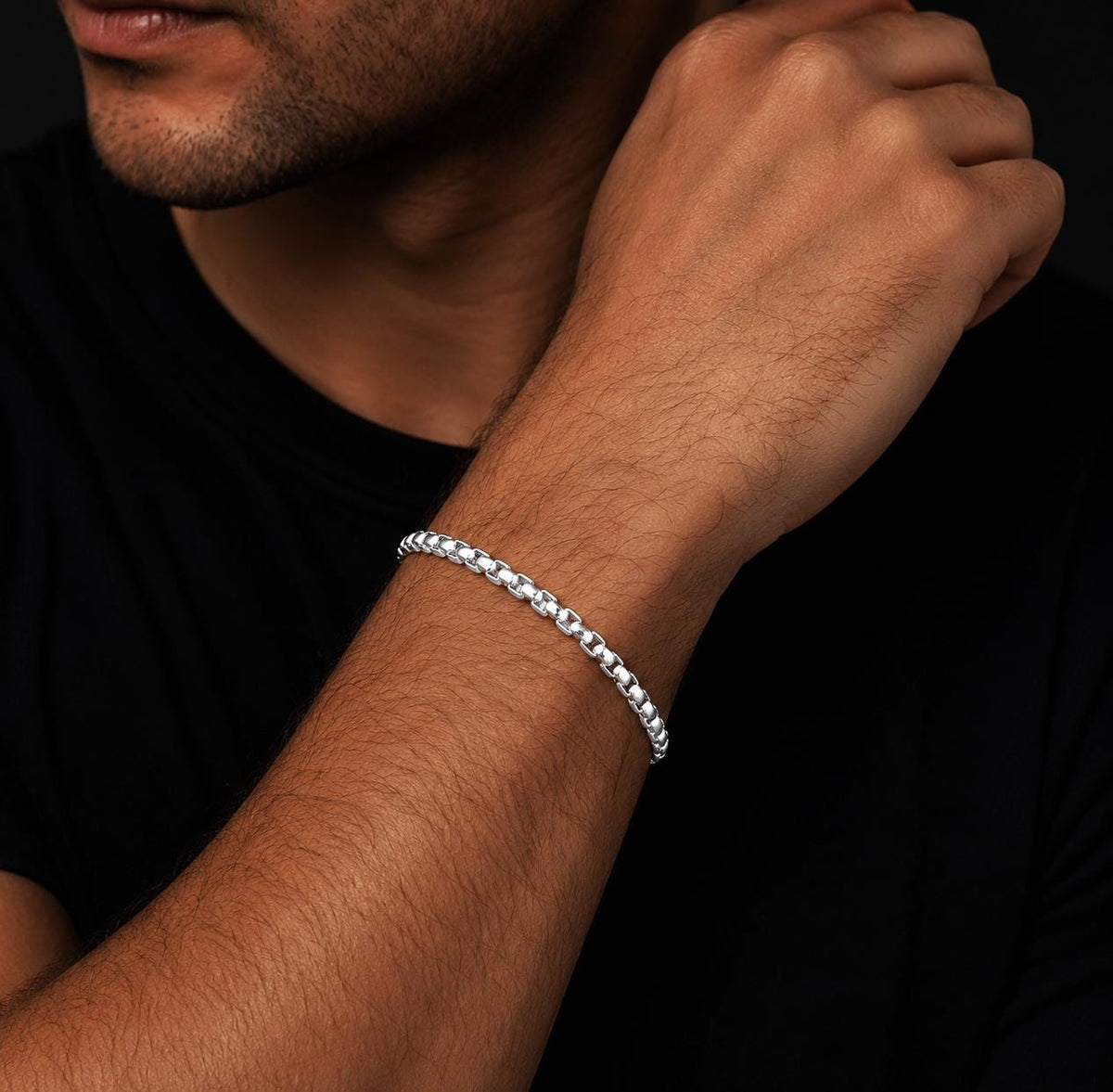 Stainless Steel Box Bracelet 1.5–4 mm – Silver | Women & Men – 3