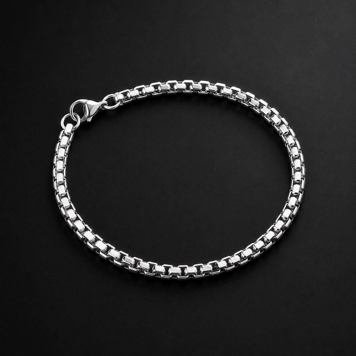 Stainless Steel Box Bracelet 1.5–4 mm – Silver | Women & Men – 1